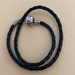 Pandora-Black-Leather-Bracelet